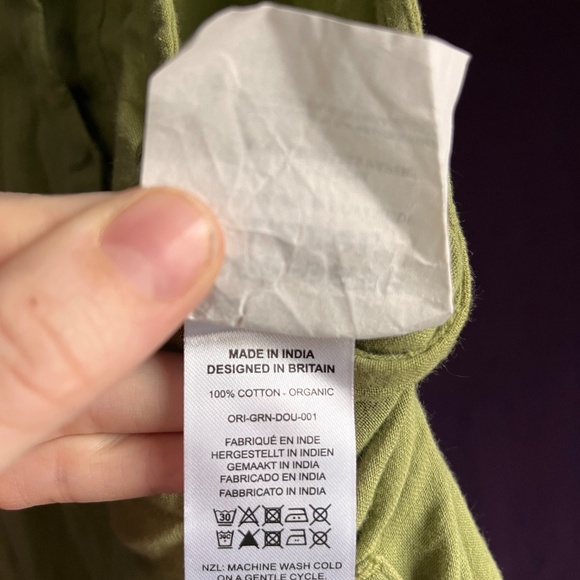 Sage Green 100% Cotton Overalls - Picture 4 of 6